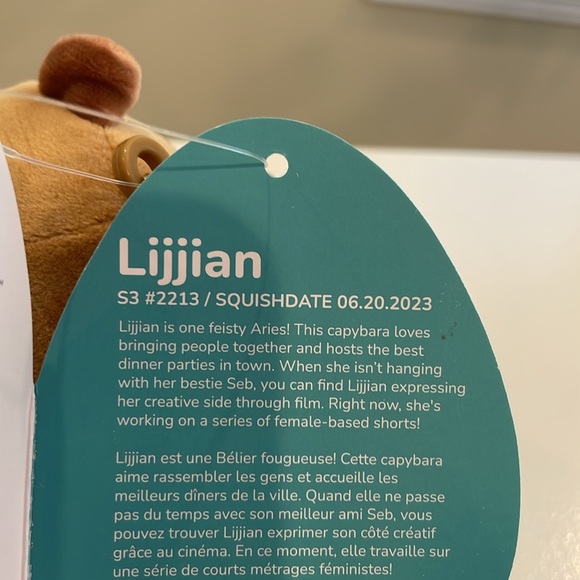 NWT 3.5” Lijjian the Capybara Squishmallow Clip - Picture 5 of 5